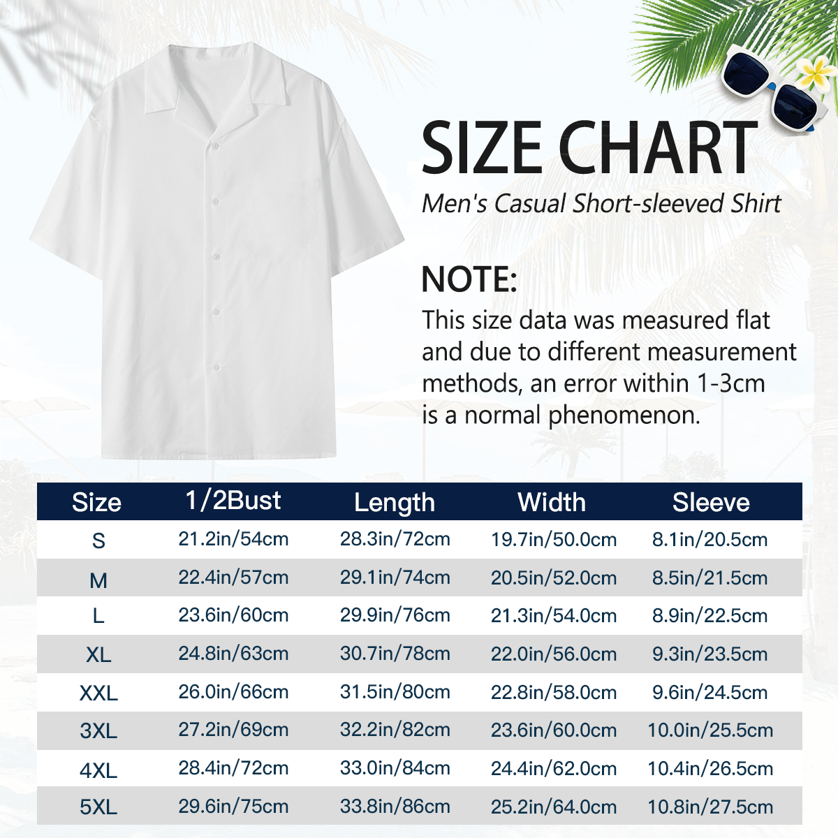 Men's Casual Beach Shirt — Lightweight Summer Button-Up - Trendtovar