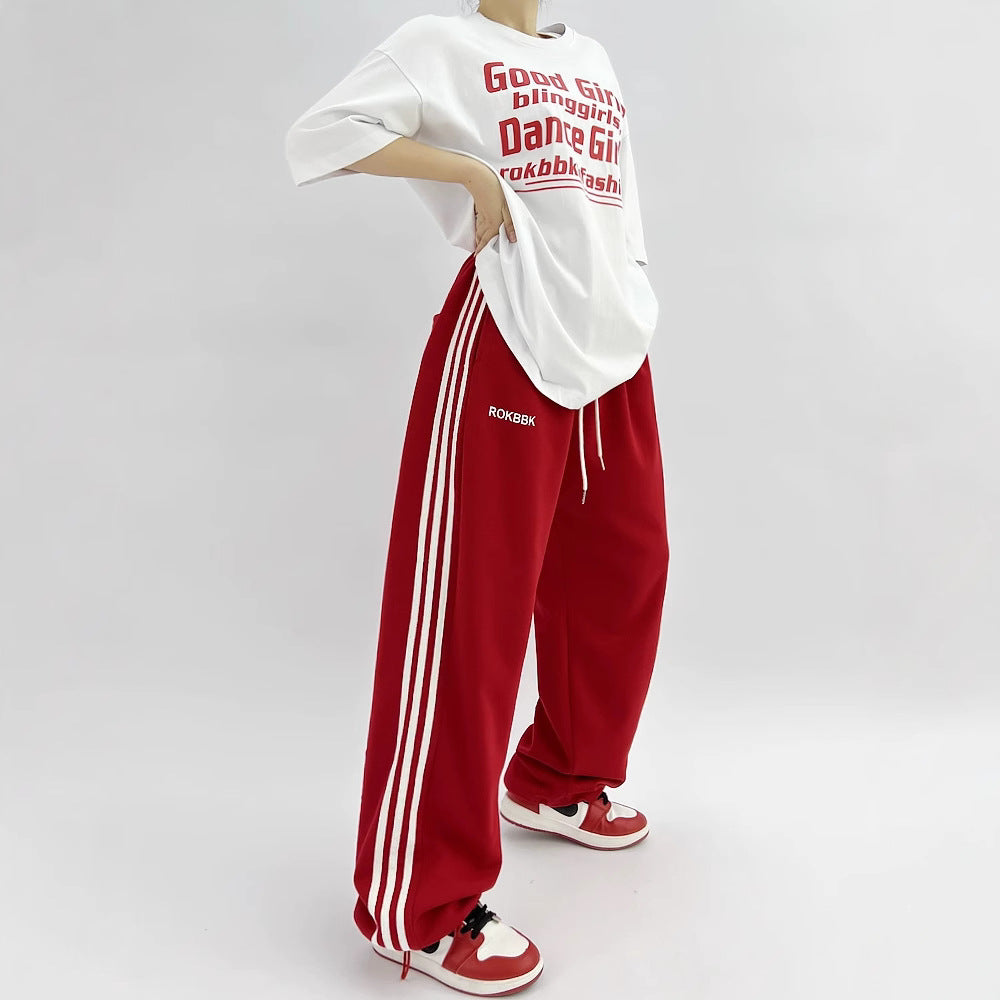 Women's Wide-Leg Athletic Sweatpants — American Style