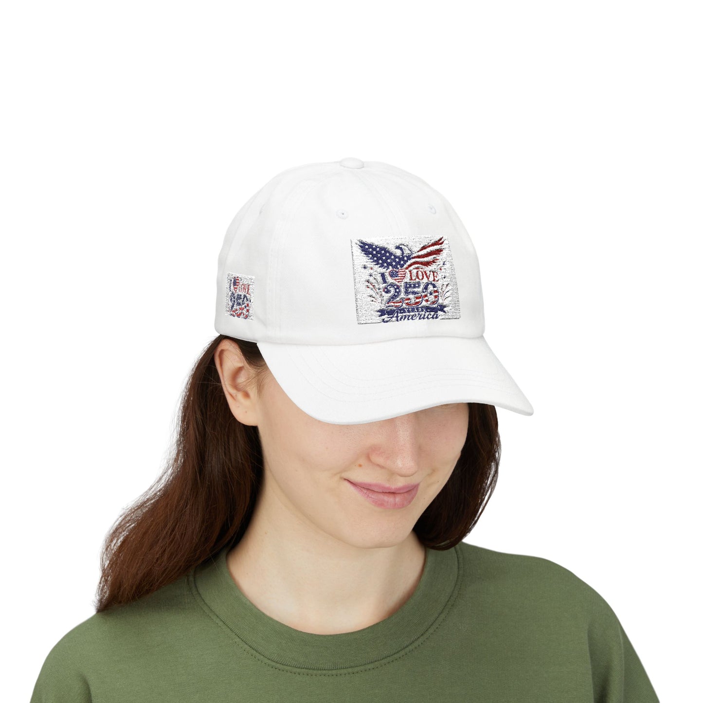 Patriotic Eagle Dad Cap — I Love America Hat