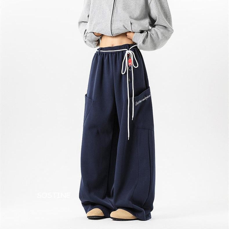 Women's Loose Wide-Leg Sweatpants — Retro Style
