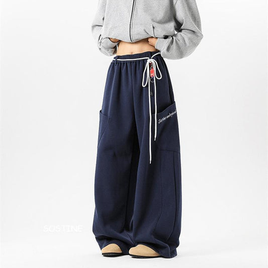 Women's Loose Wide-Leg Sweatpants — Retro Style