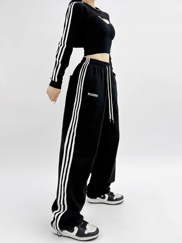 Women's Wide-Leg Athletic Sweatpants — American Style
