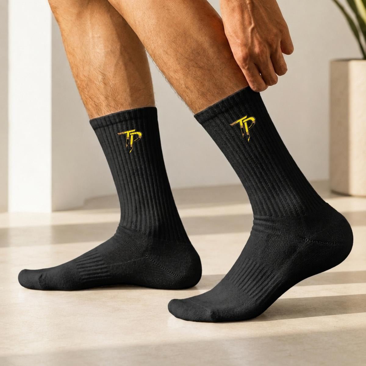 Embroidery Sports Cotton Crew Socks|Cotton - Trendtovar