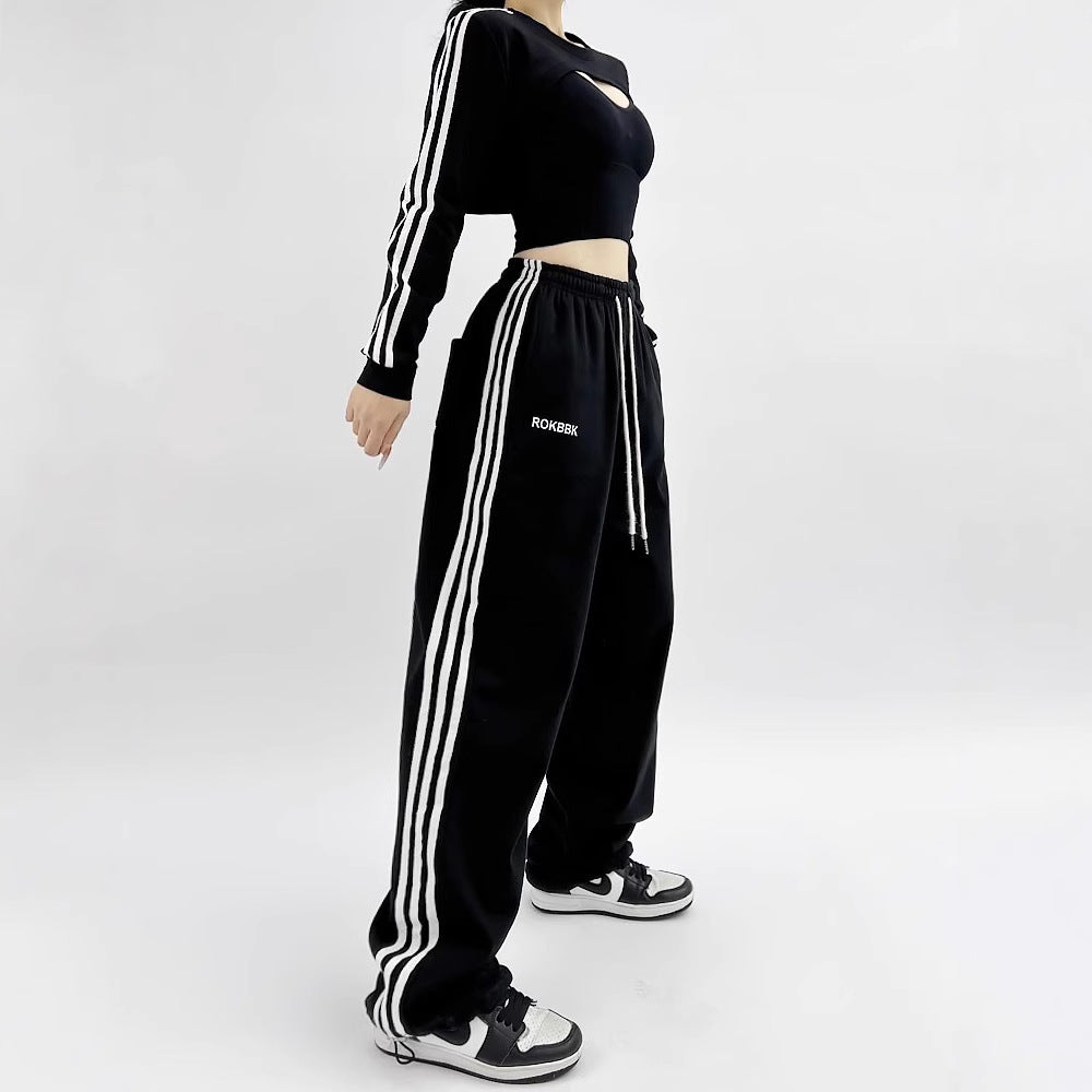 Women's Wide-Leg Athletic Sweatpants — American Style