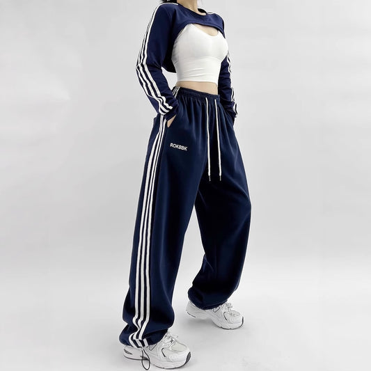 Women's Wide-Leg Athletic Sweatpants — American Style