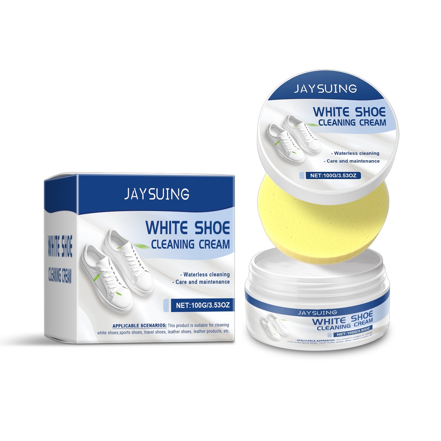 White Shoe Cleaner Cream — Sneaker Restorer Paste