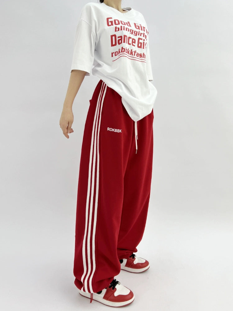 Women's Wide-Leg Athletic Sweatpants — American Style