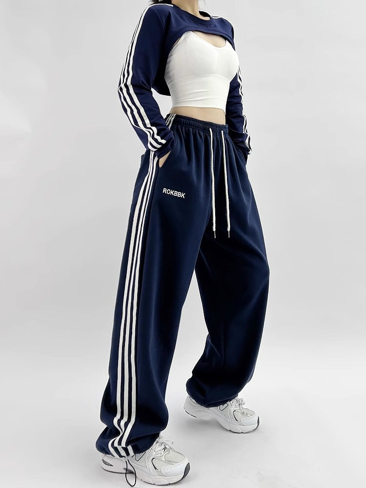 Women's Wide-Leg Athletic Sweatpants — American Style